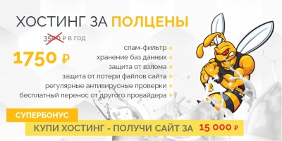 Купи хостинг и получи сайт за пятнашку